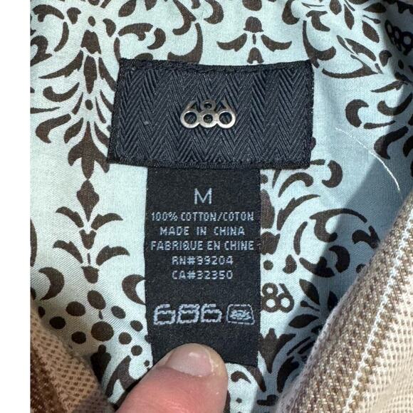 686 Long sleeve, button down, stripedd shirt, size Medium, 100% cotton, - Picture 6 of 11